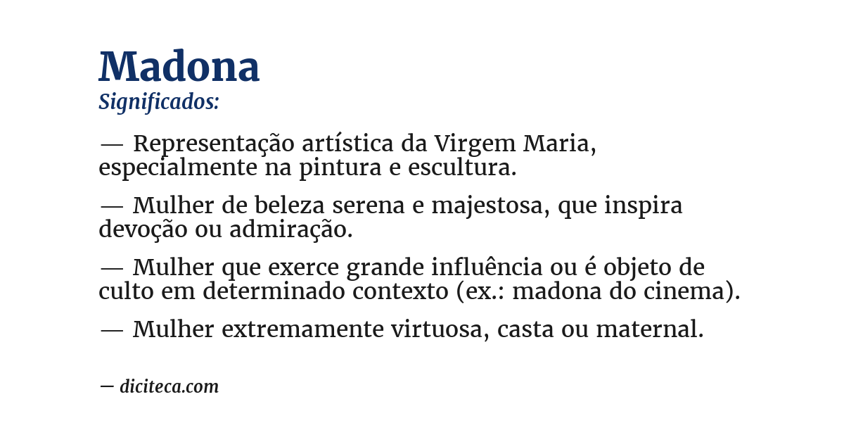 Significado de madona