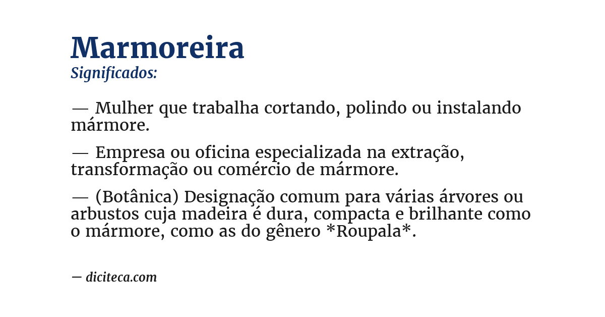 Significado de marmoreira