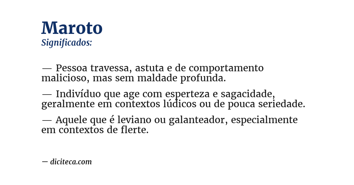 Significado de maroto
