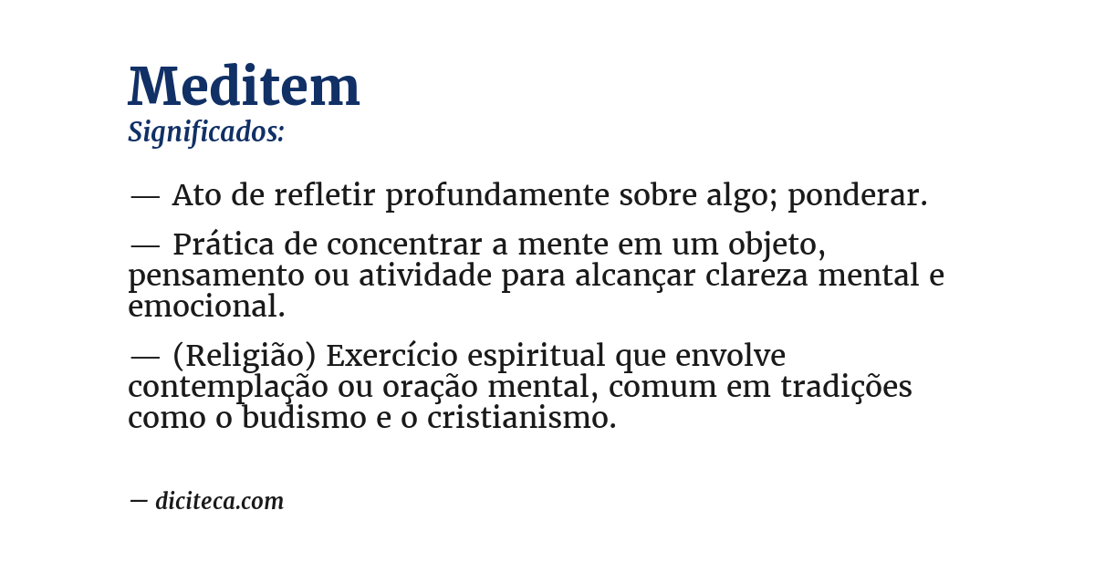 Significado de meditem