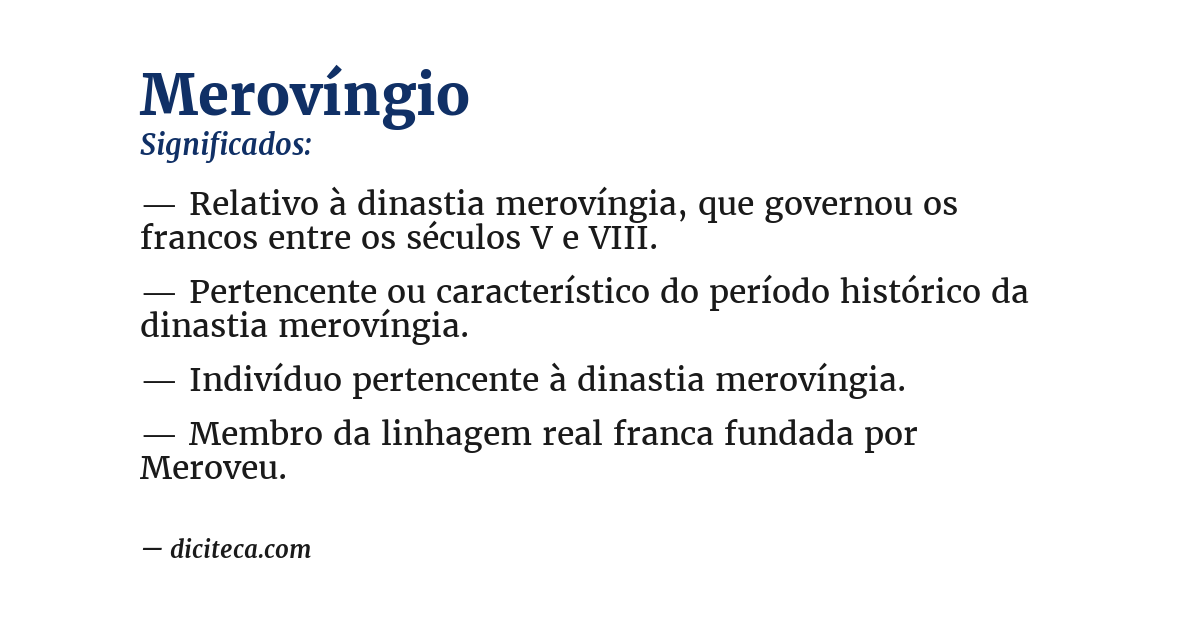 Significado de merovíngio