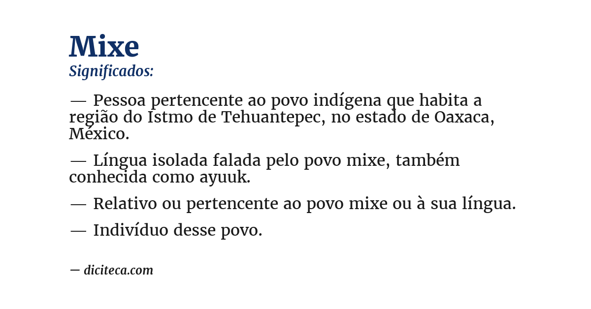 Significado de mixe