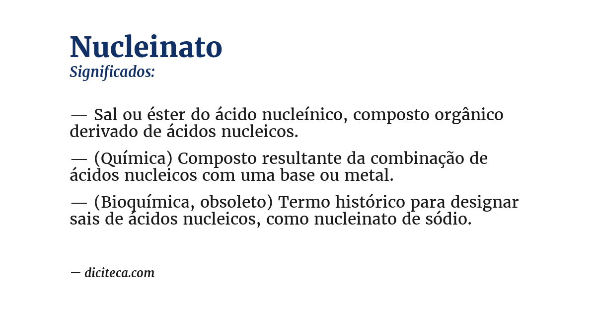 Significado de nucleinato