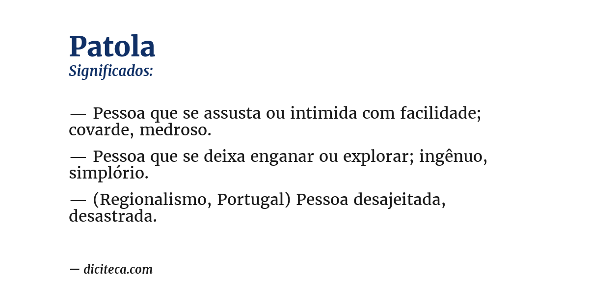 Significado de patola