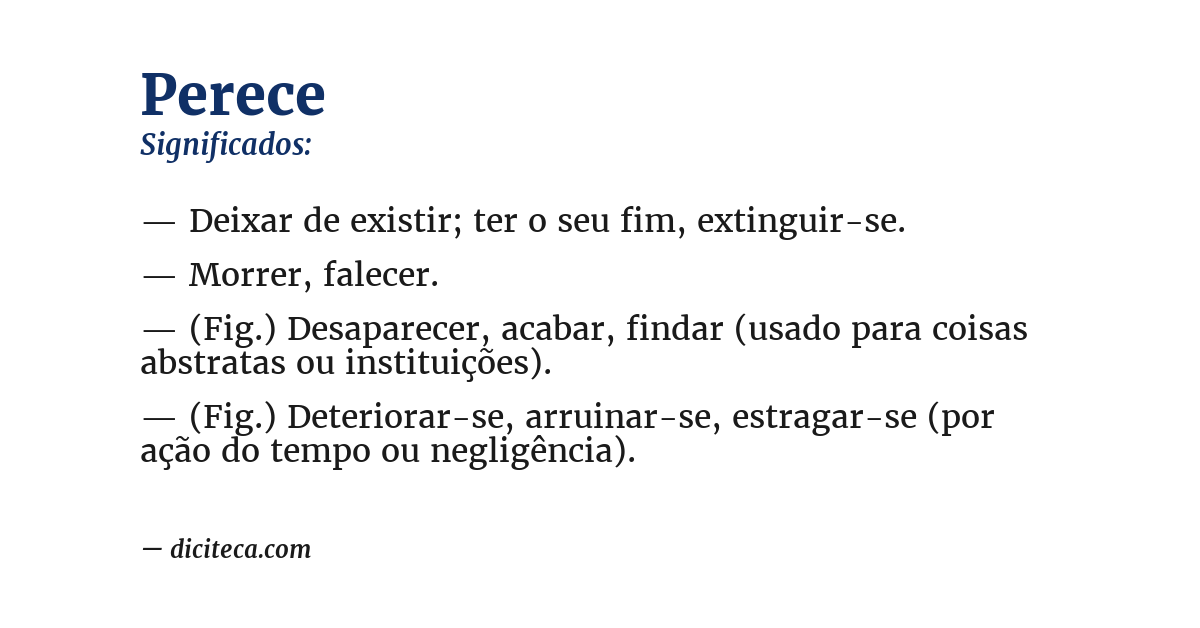 Significado de perece