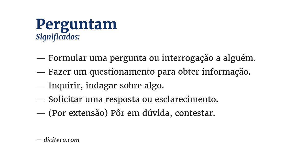Significado de perguntam