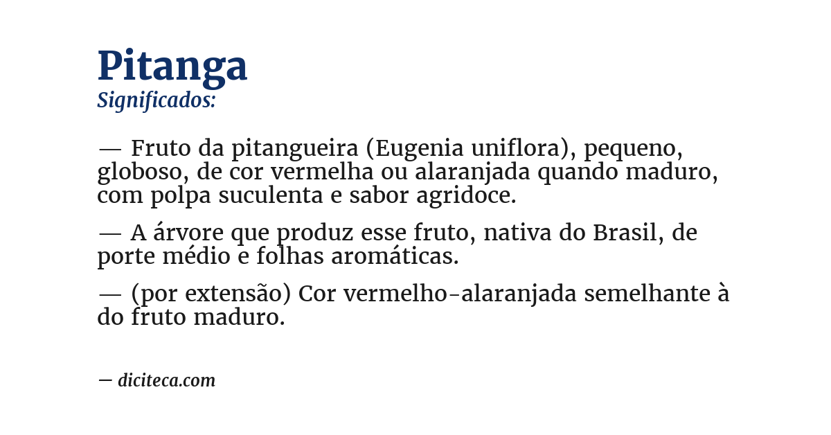 Significado de pitanga