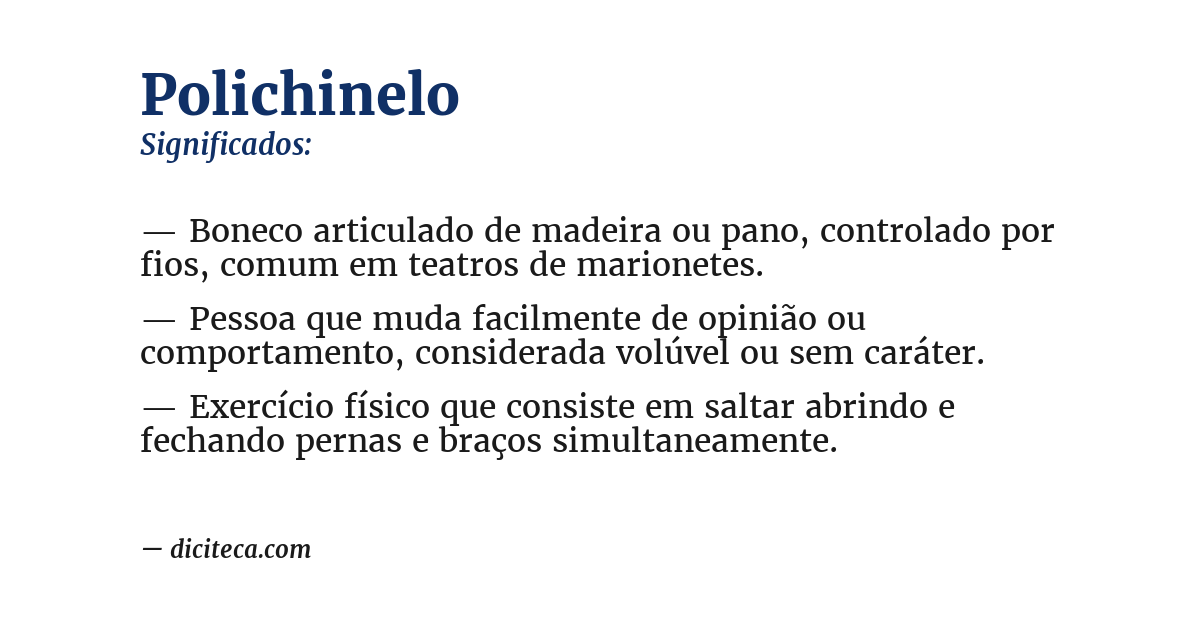 Significado de polichinelo