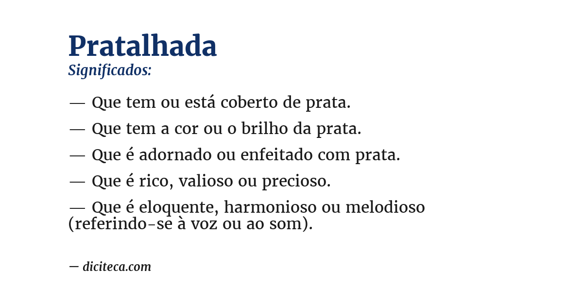Significado de pratalhada