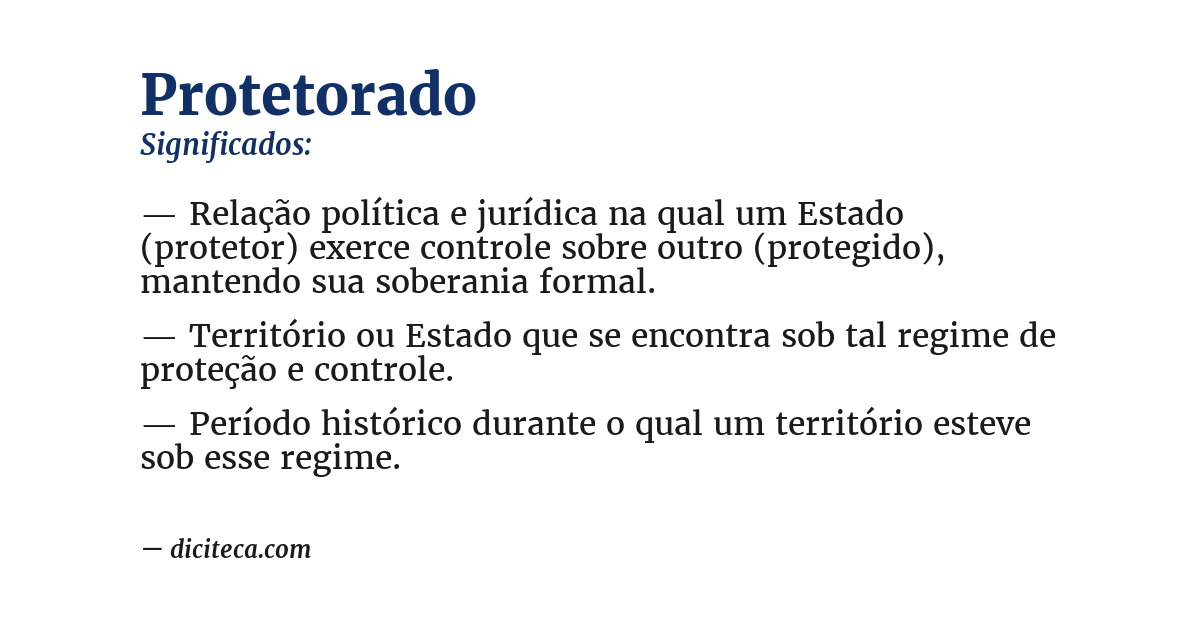 Significado de protetorado