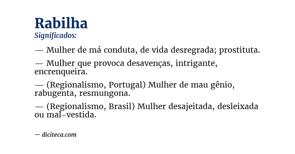 Significado de rabilha