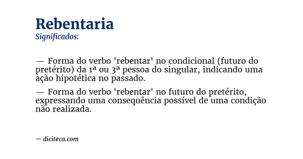 Significado de rebentaria