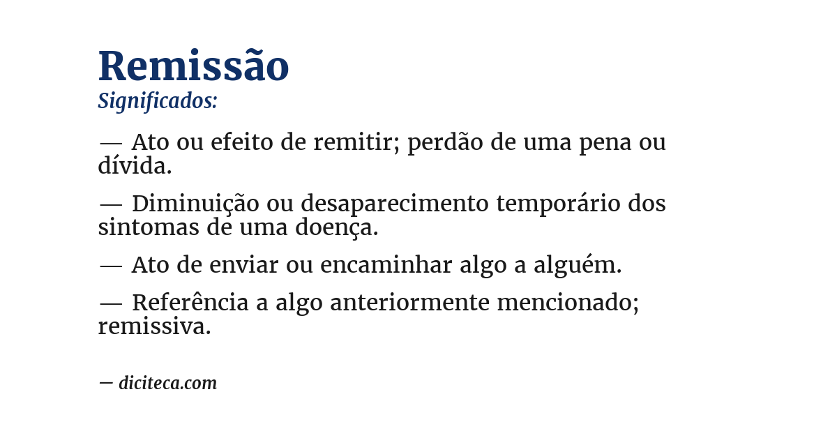 Significado de remissão