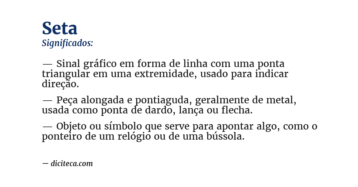 Significado de seta