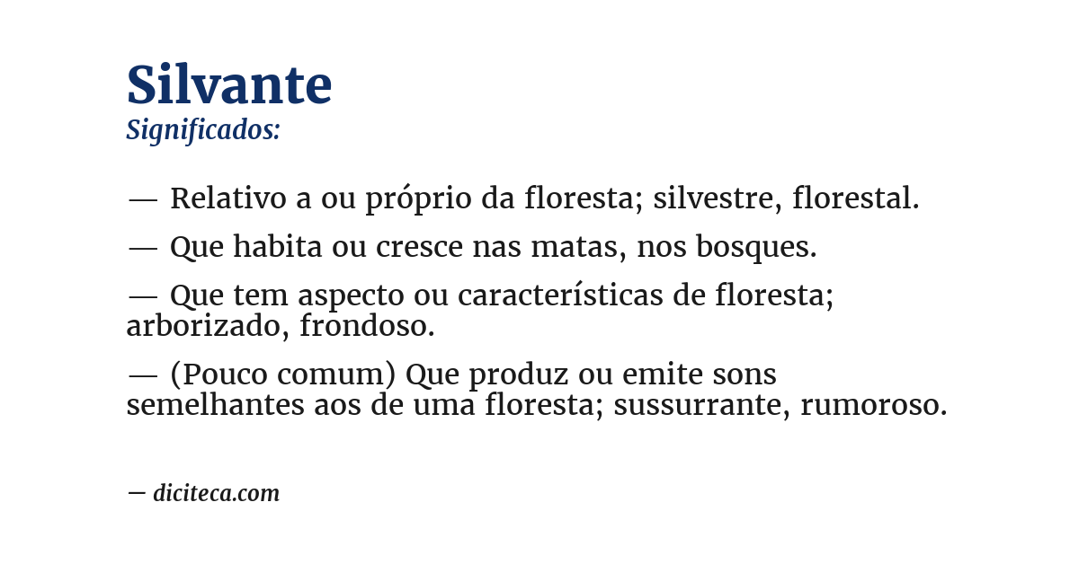 Significado de silvante