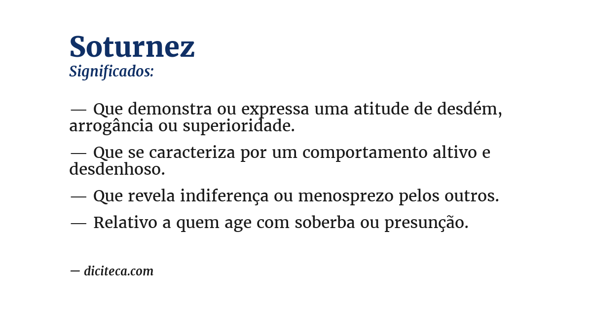 Significado de soturnez