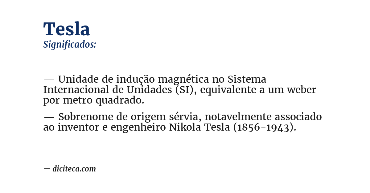 Significado de tesla