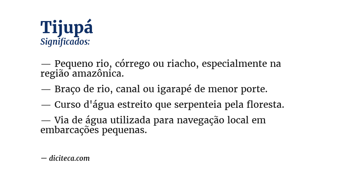 Significado de tijupá