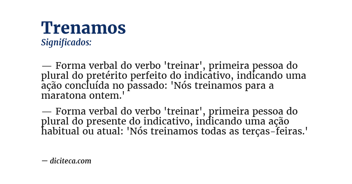 Significado de trenamos