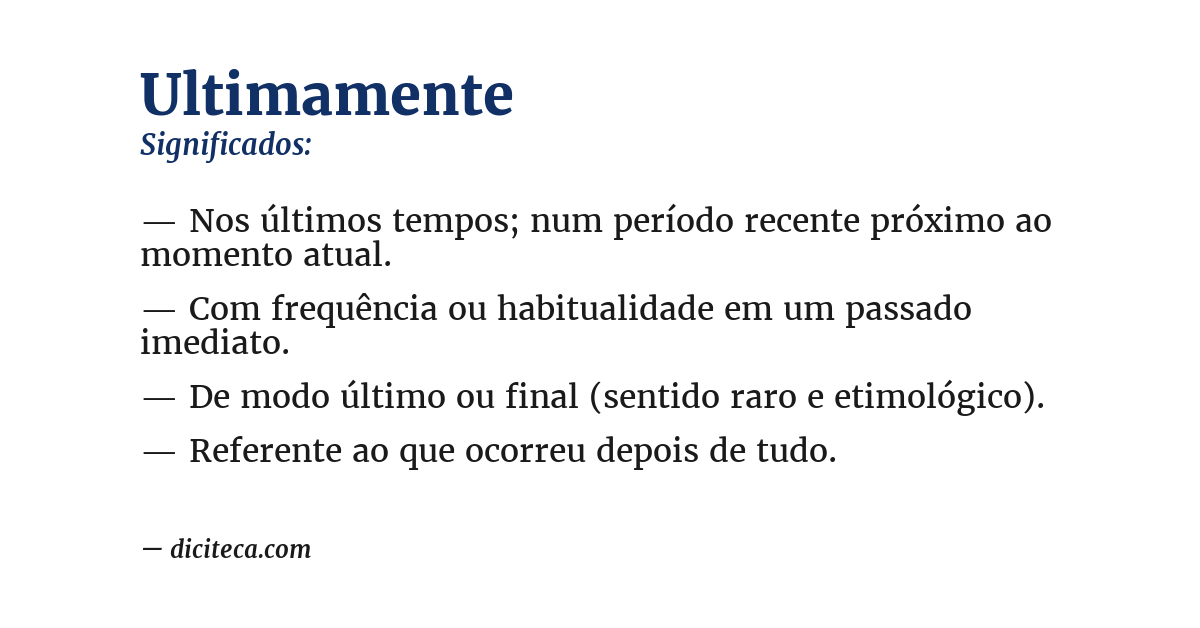 Significado de ultimamente