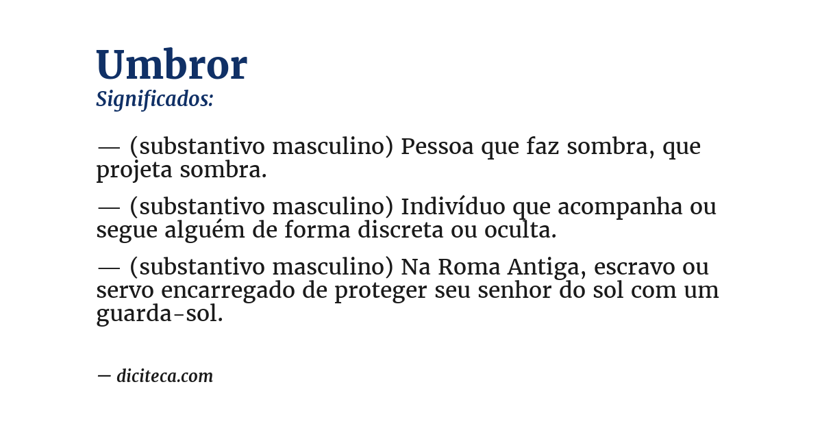 Significado de umbror