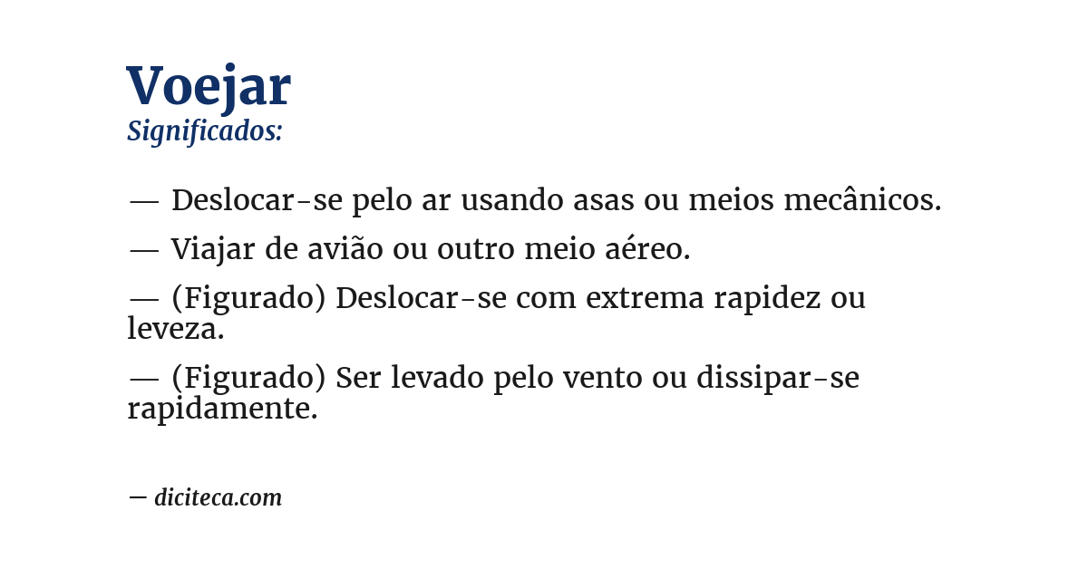 Significado de voejar