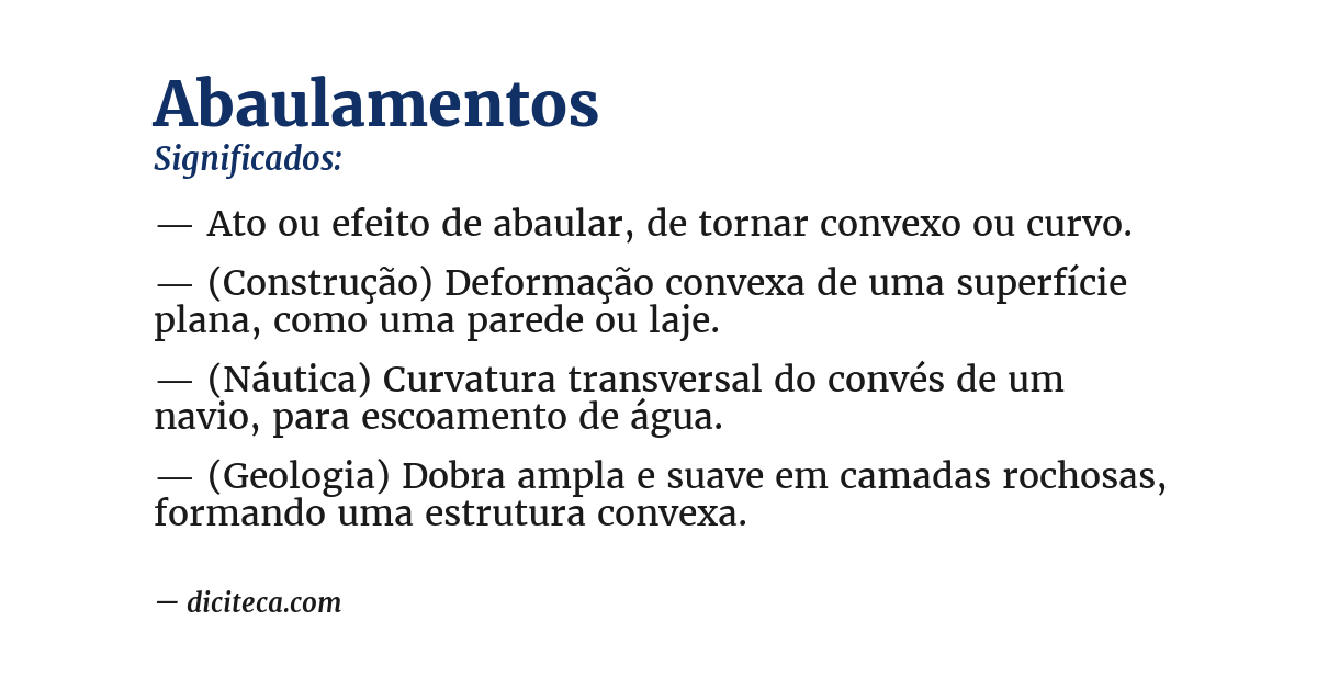 Significado de abaulamentos
