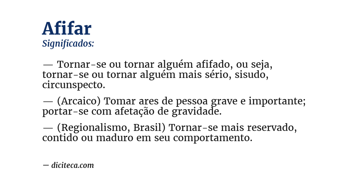 Significado de afifar