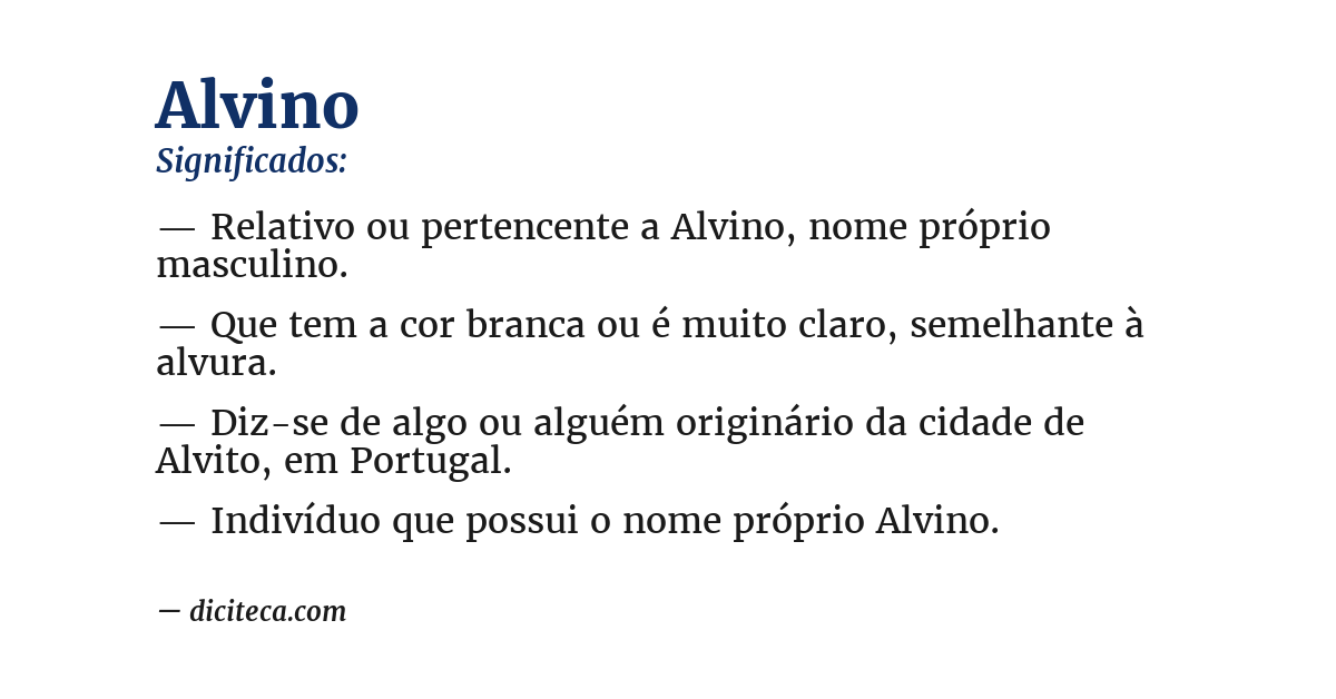 Significado de alvino