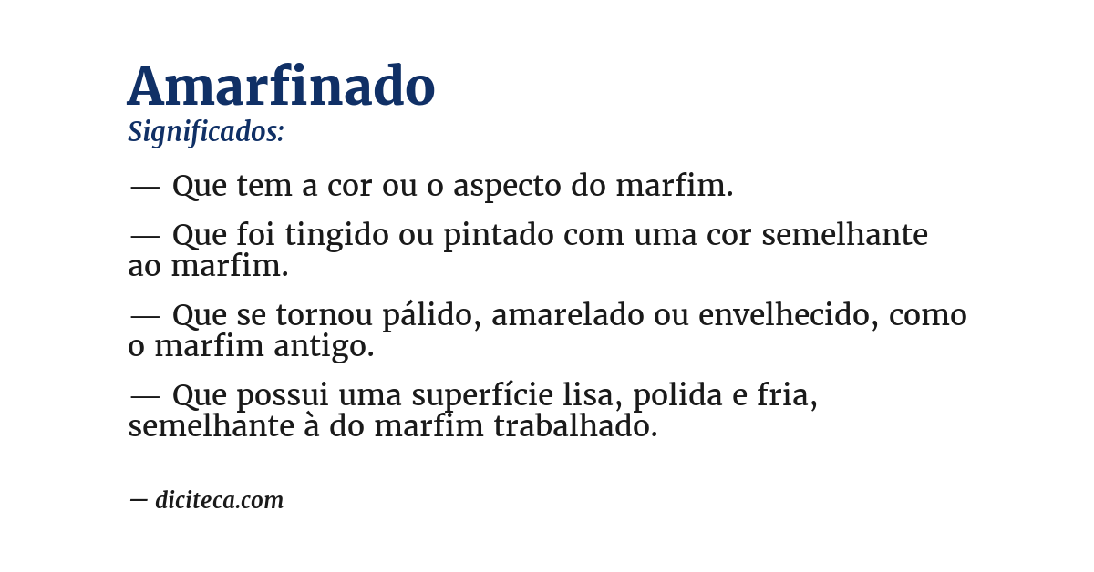 Significado de amarfinado
