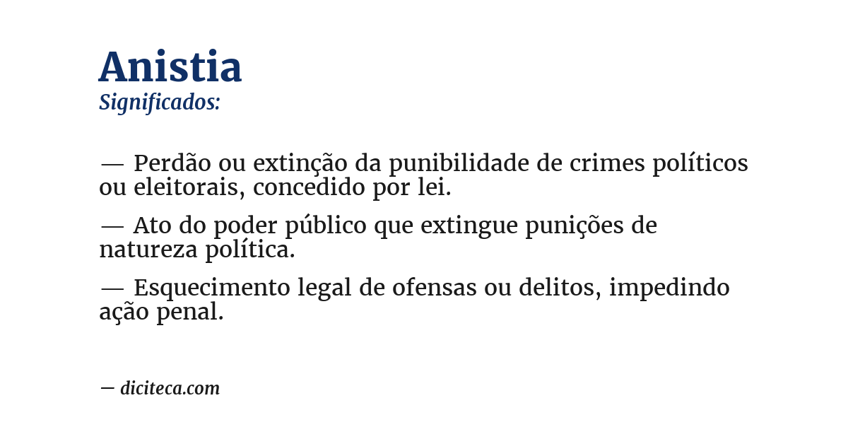 Significado de anistia