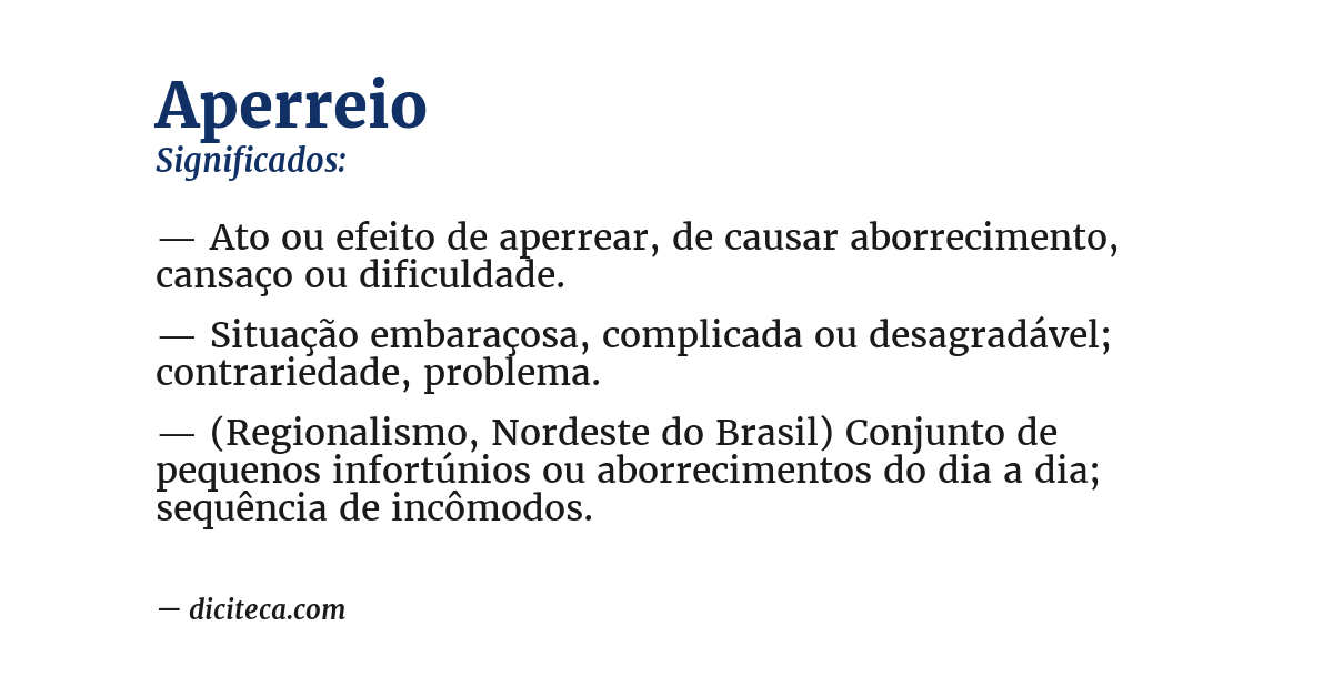 Significado de aperreio
