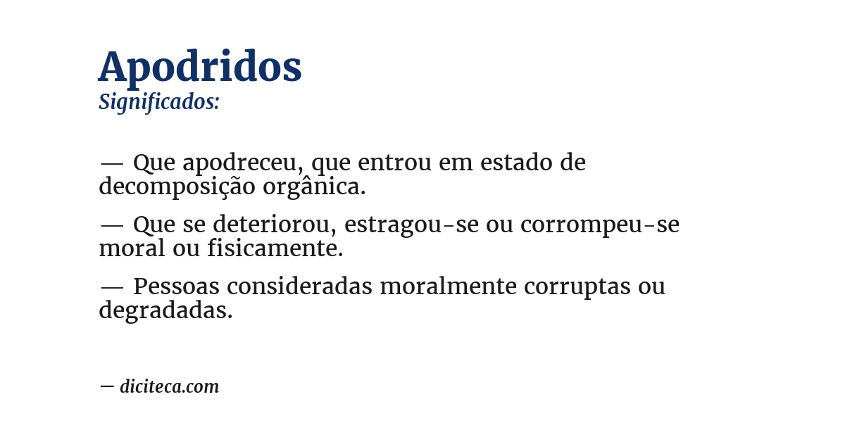 Significado de apodridos