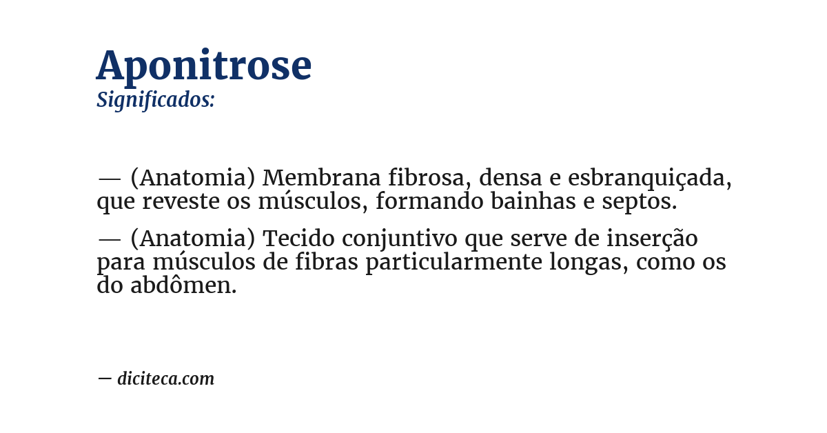 Significado de aponitrose