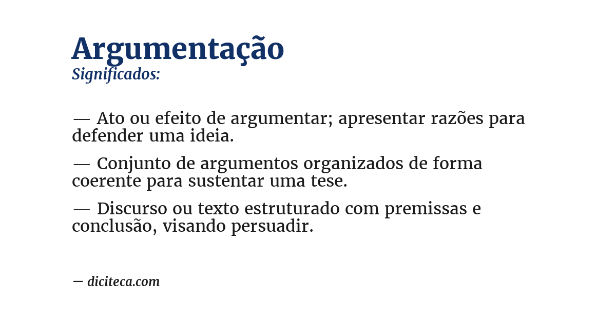 Significado de argumentação
