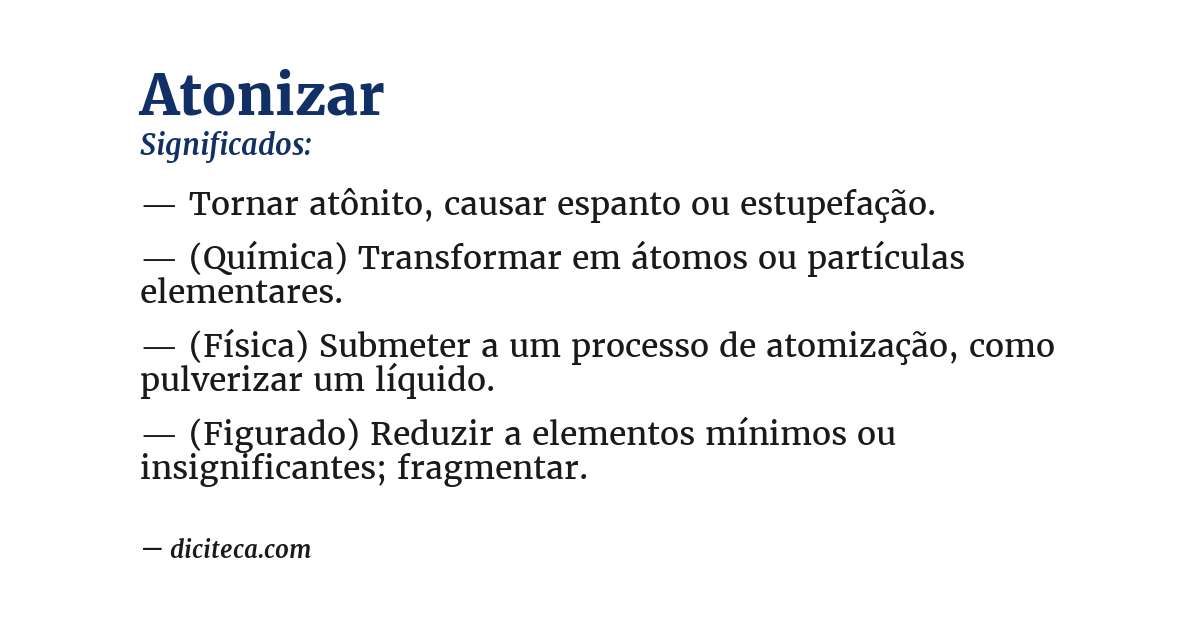 Significado de atonizar
