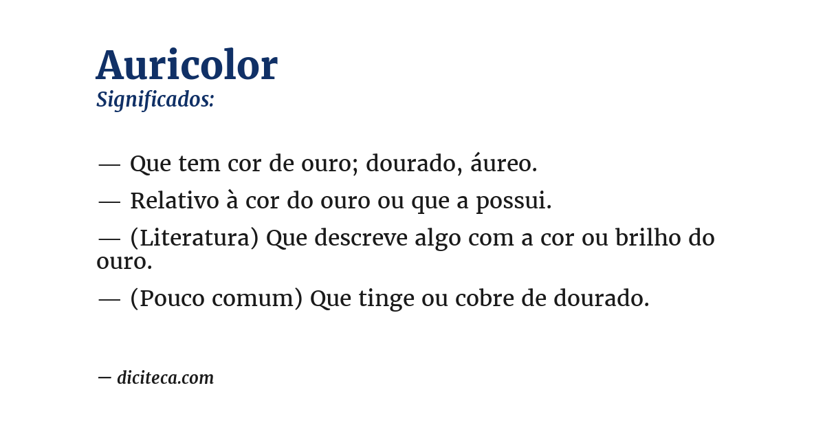Significado de auricolor