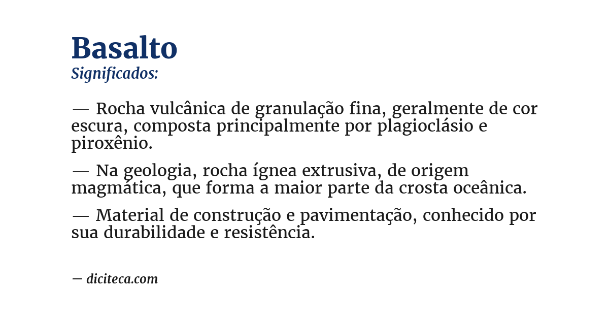 Significado de basalto