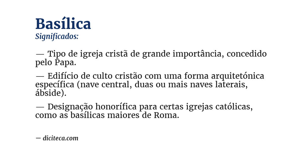 Significado de basílica