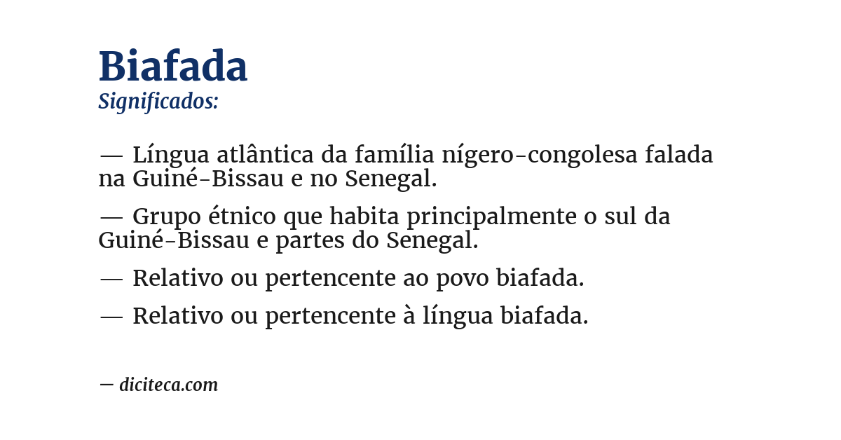 Significado de biafada
