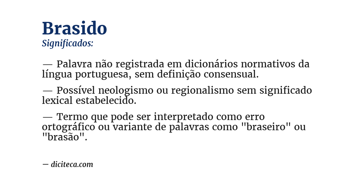 Significado de brasido