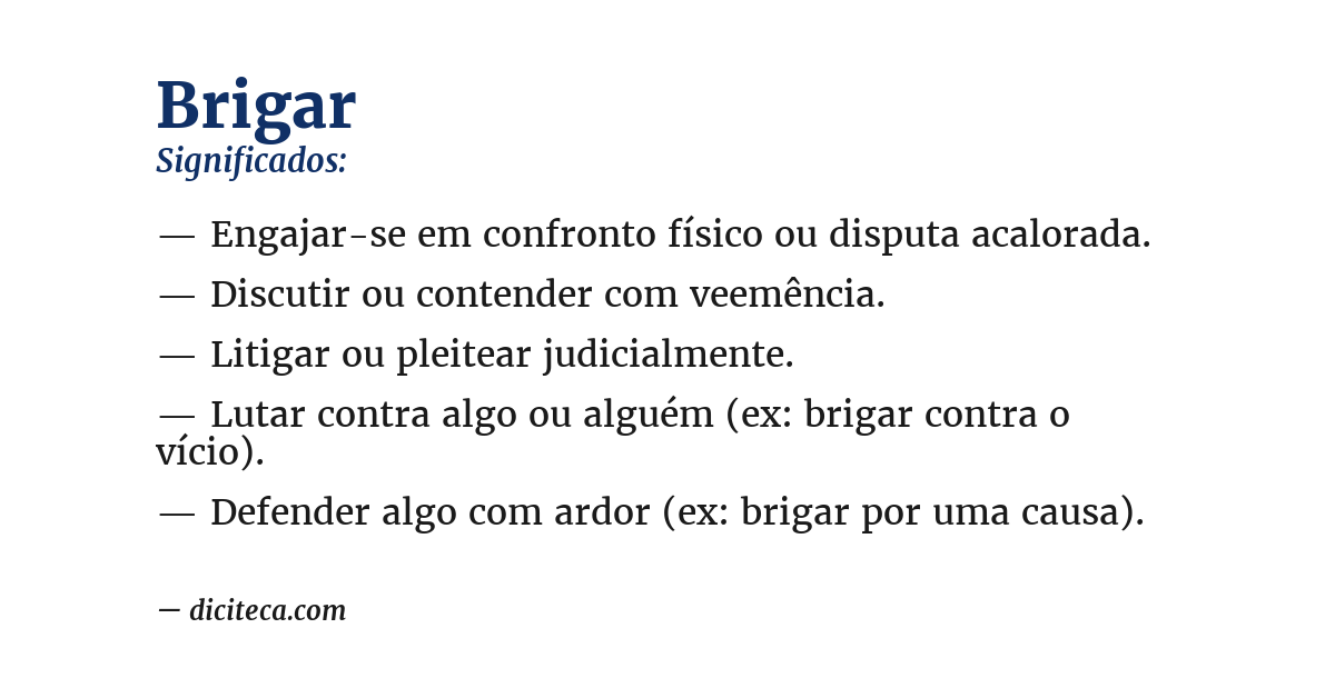 Significado de brigar