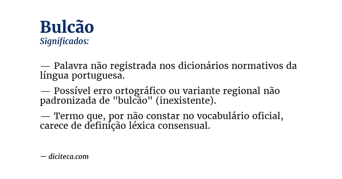Significado de bulcão