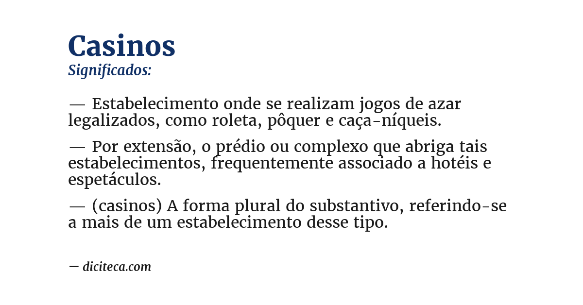 Significado de casinos