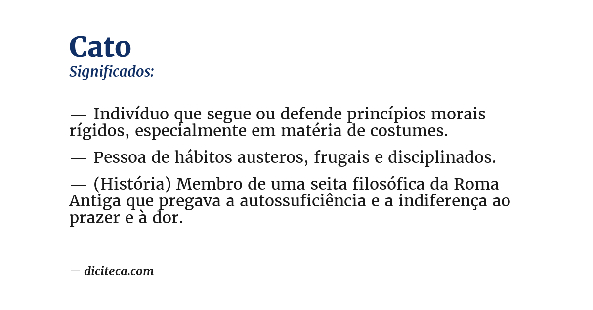 Significado de cato
