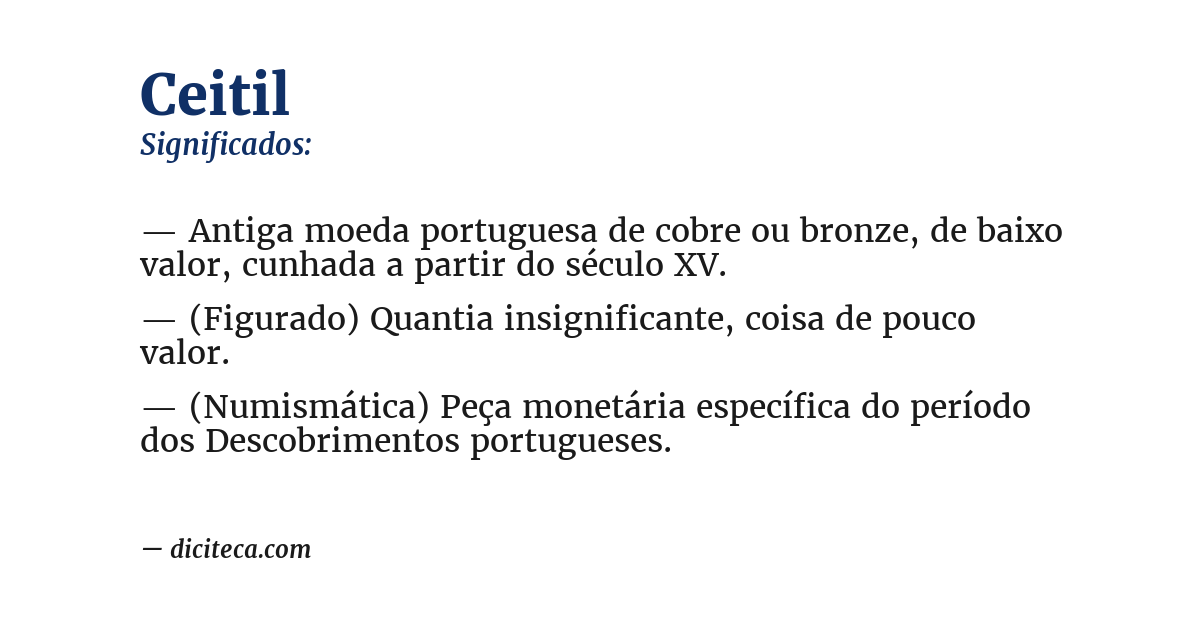 Significado de ceitil
