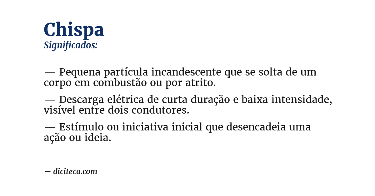 Significado de chispa