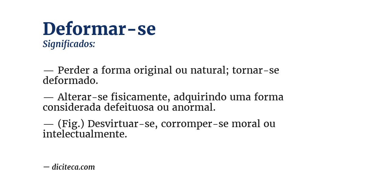Significado de deformar-se