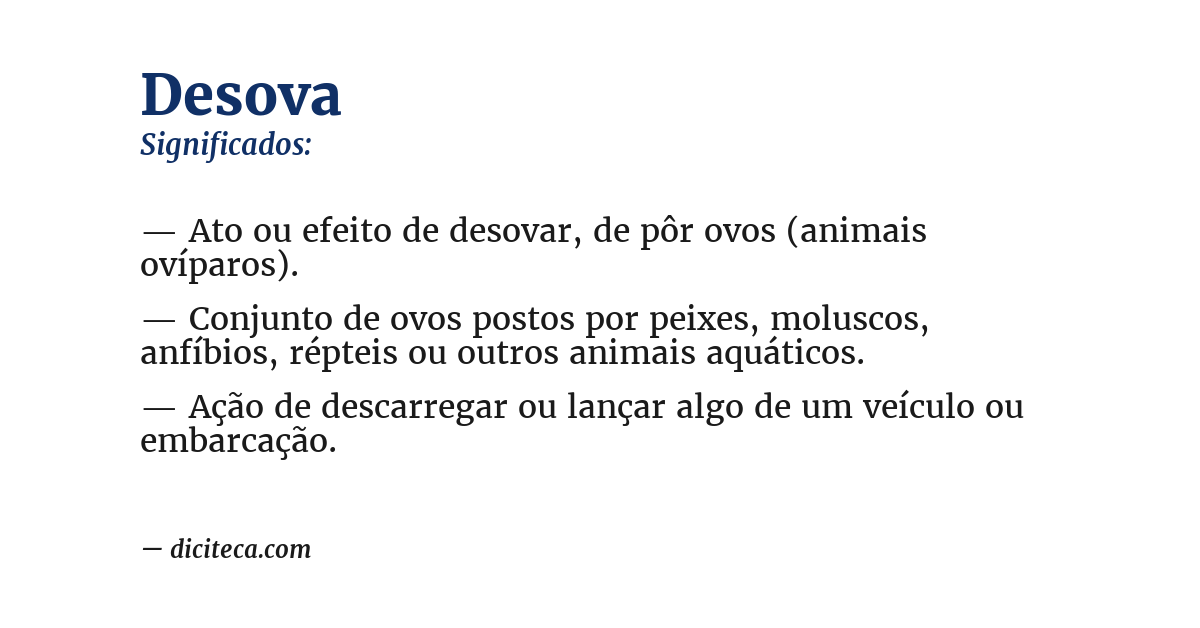 Significado de desova