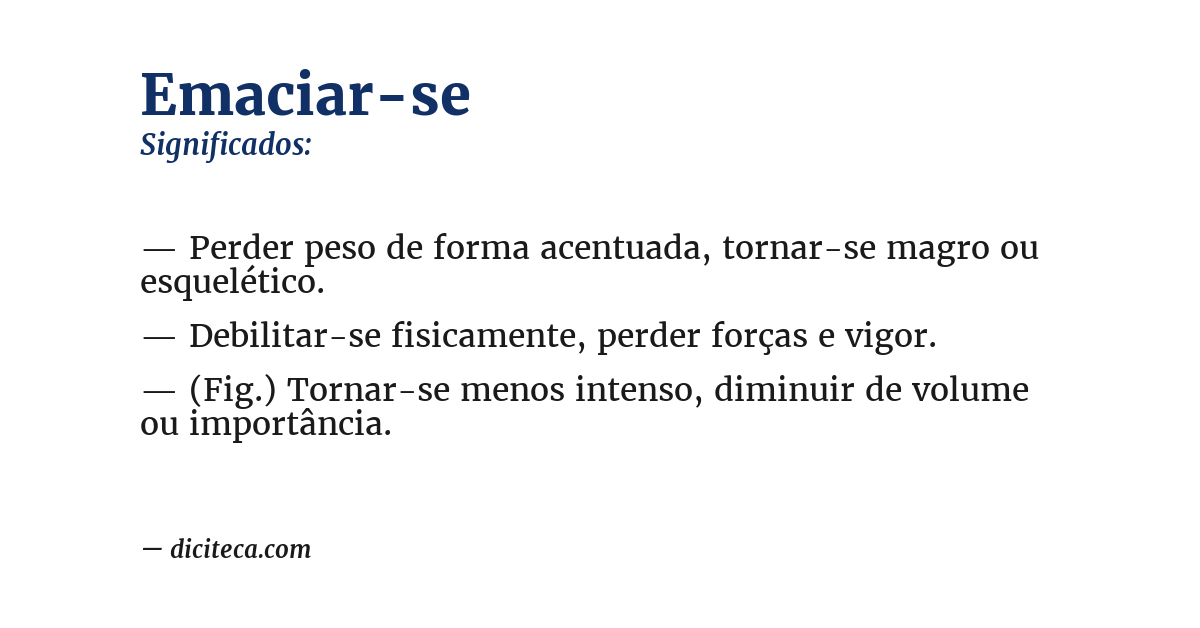 Significado de emaciar-se